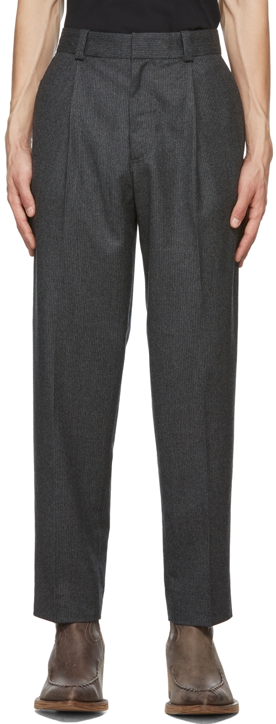 blue leather trousers