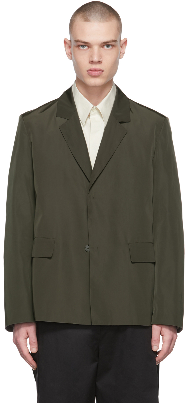 AMOMENTO Khaki Tailored Technical Blazer AMOMENTO