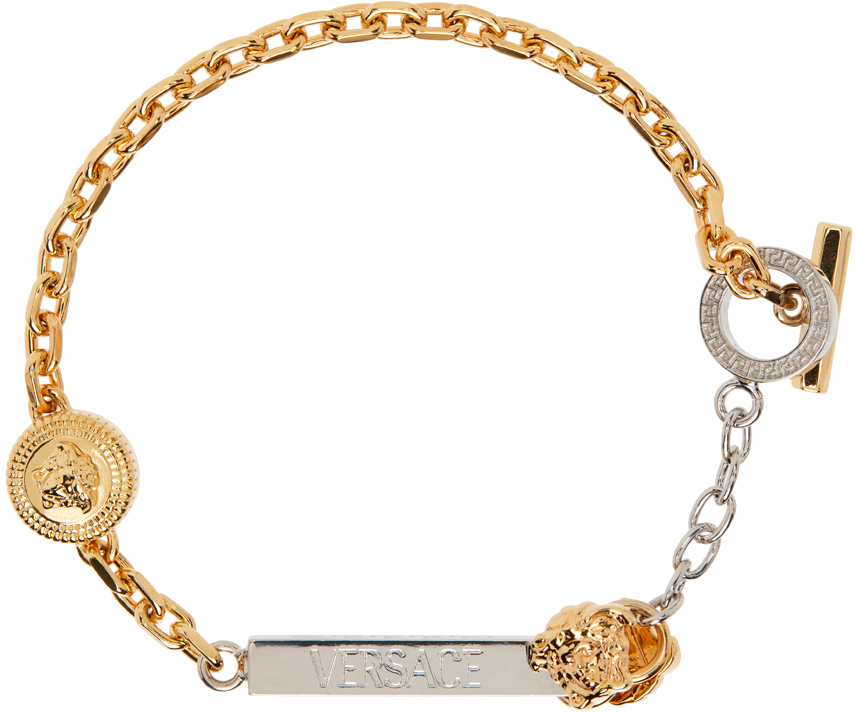 Versace Gold & Silver Medusa Greca Bracelet Versace