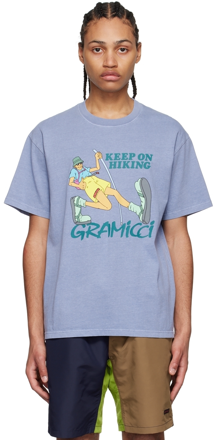 Gramicci Blue Cotton T-Shirt Gramicci