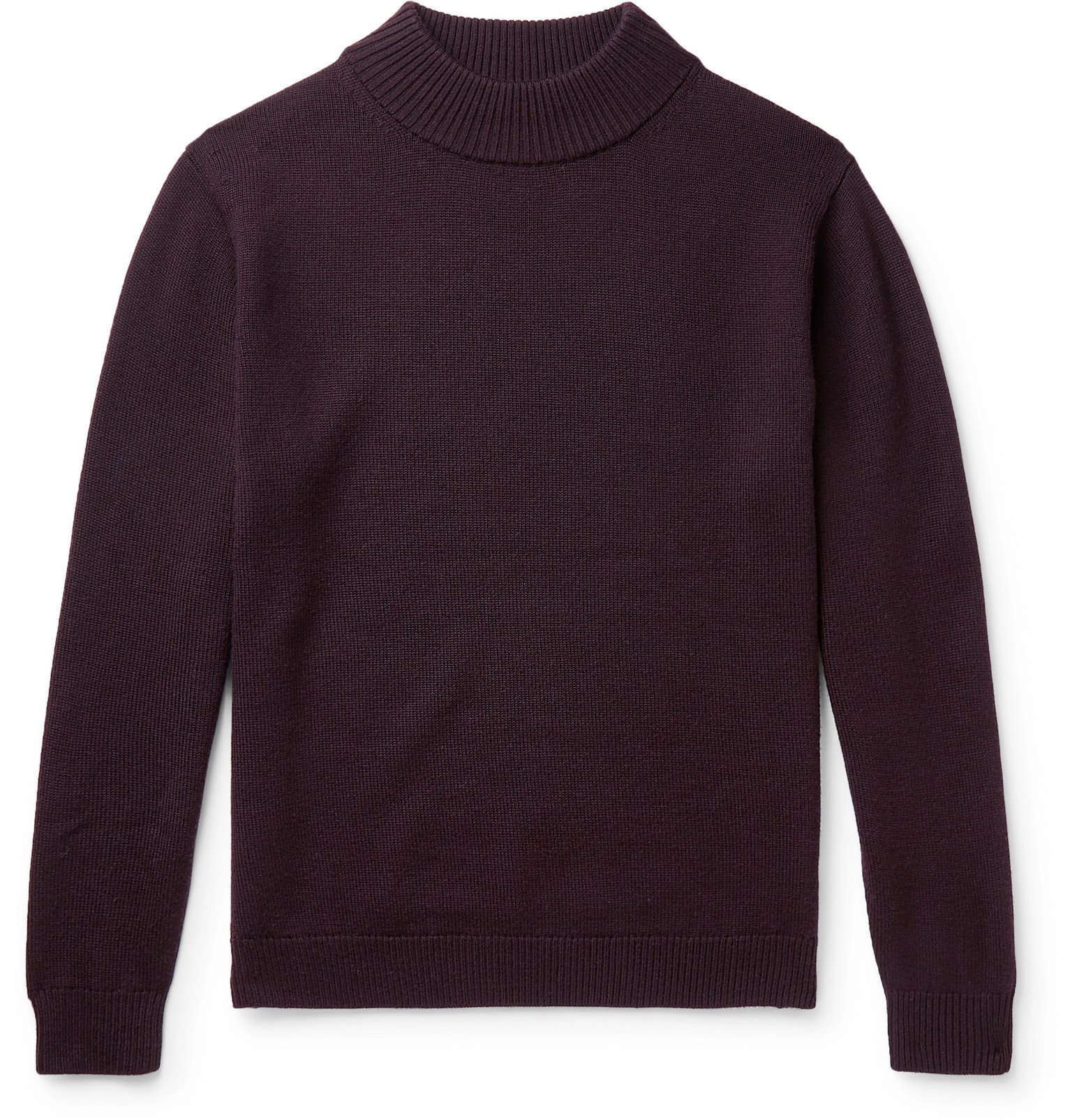 Camoshita - Wool Mock-Neck Sweater - Purple Camoshita