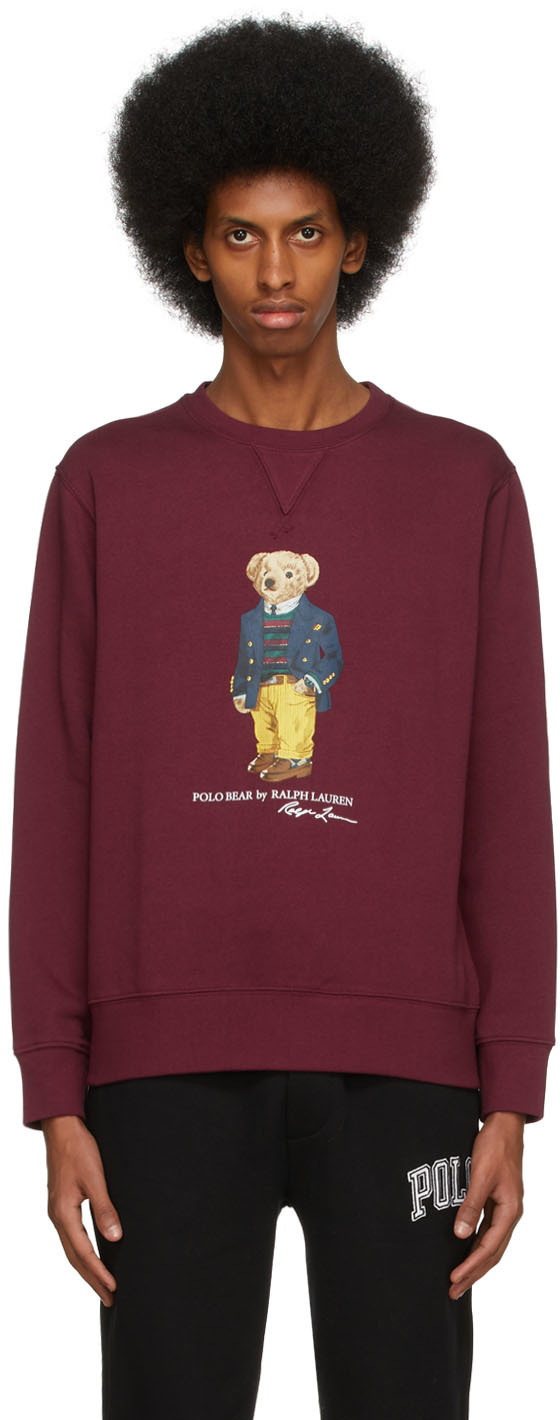 Polo Ralph Lauren Burgundy Polo Bear Sweatshirt