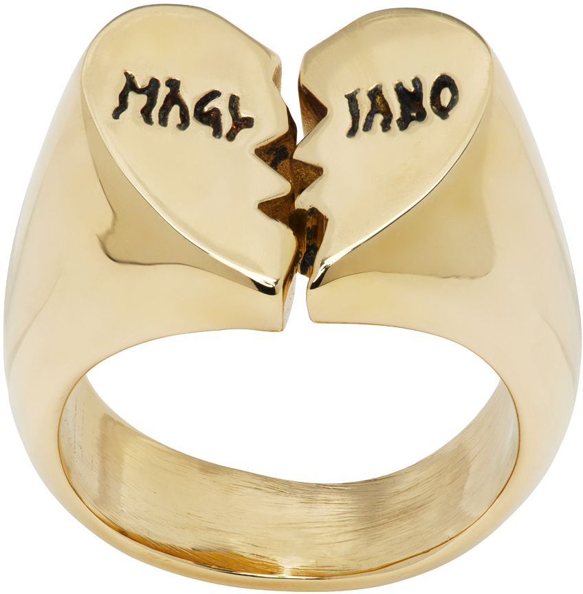 magliano Golden Broken Heart Ring-