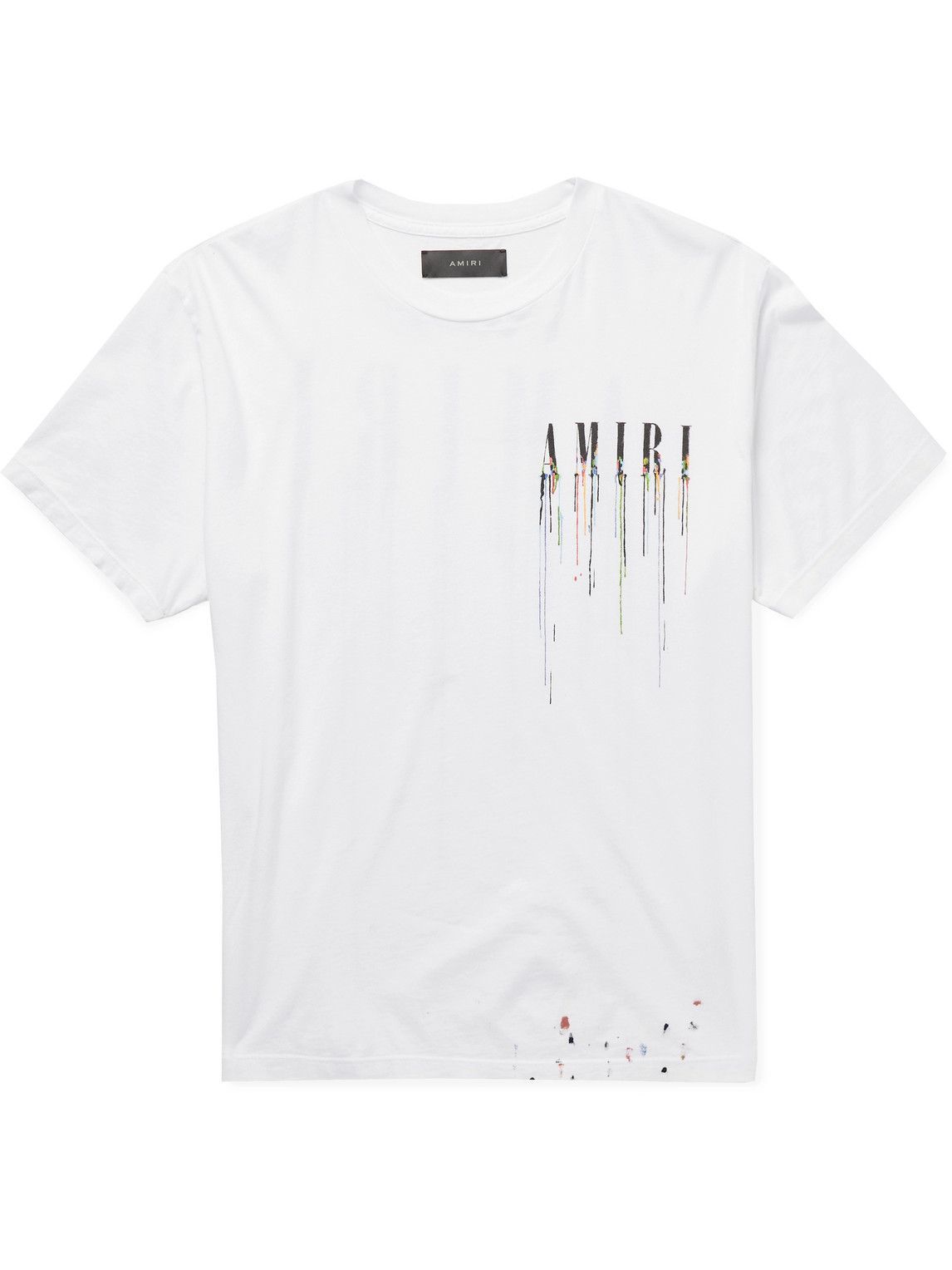 Amiri washed t-shirt ladder text printing short sleeves main image 0