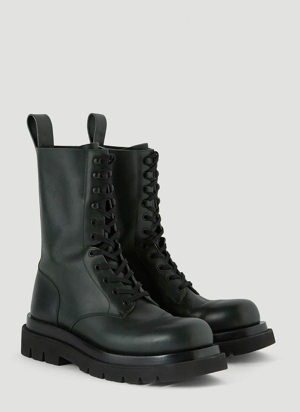 Lug Boots in Dark Green Bottega Veneta