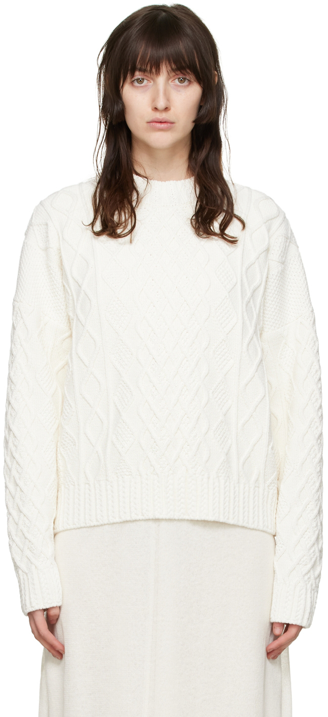 System Off-White Cotton Sweater System