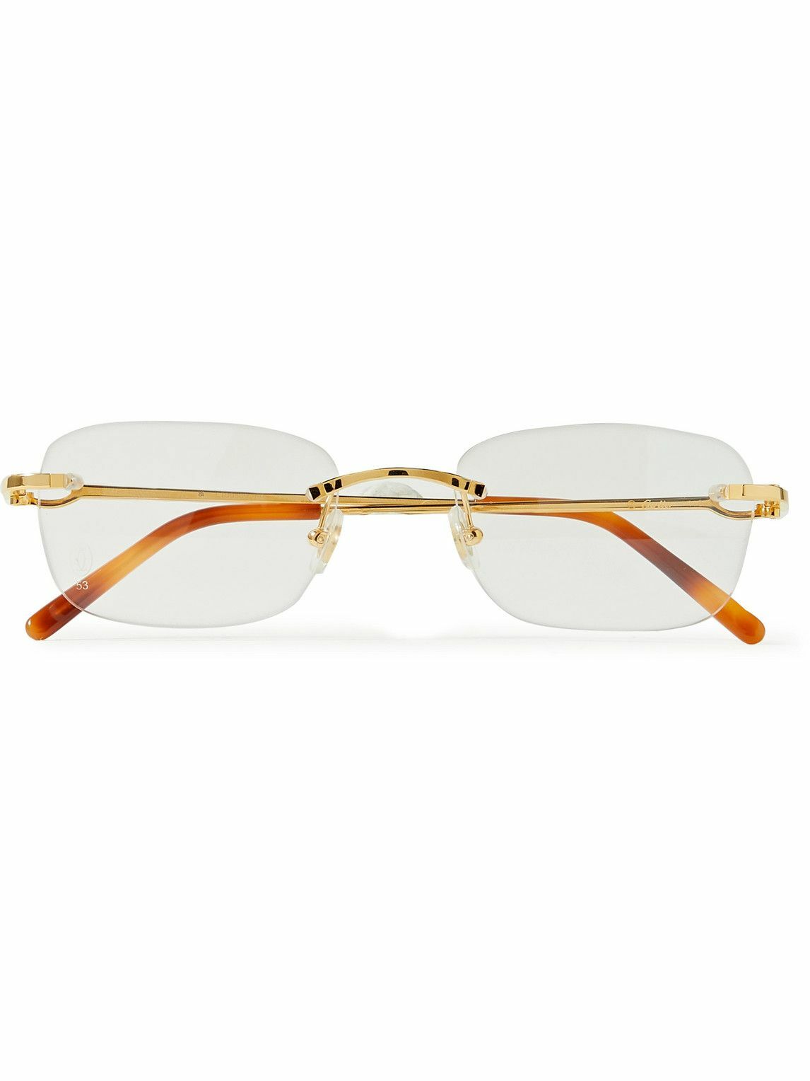 Cartier Eyewear Frameless Gold Tone Optical Glasses Cartier 