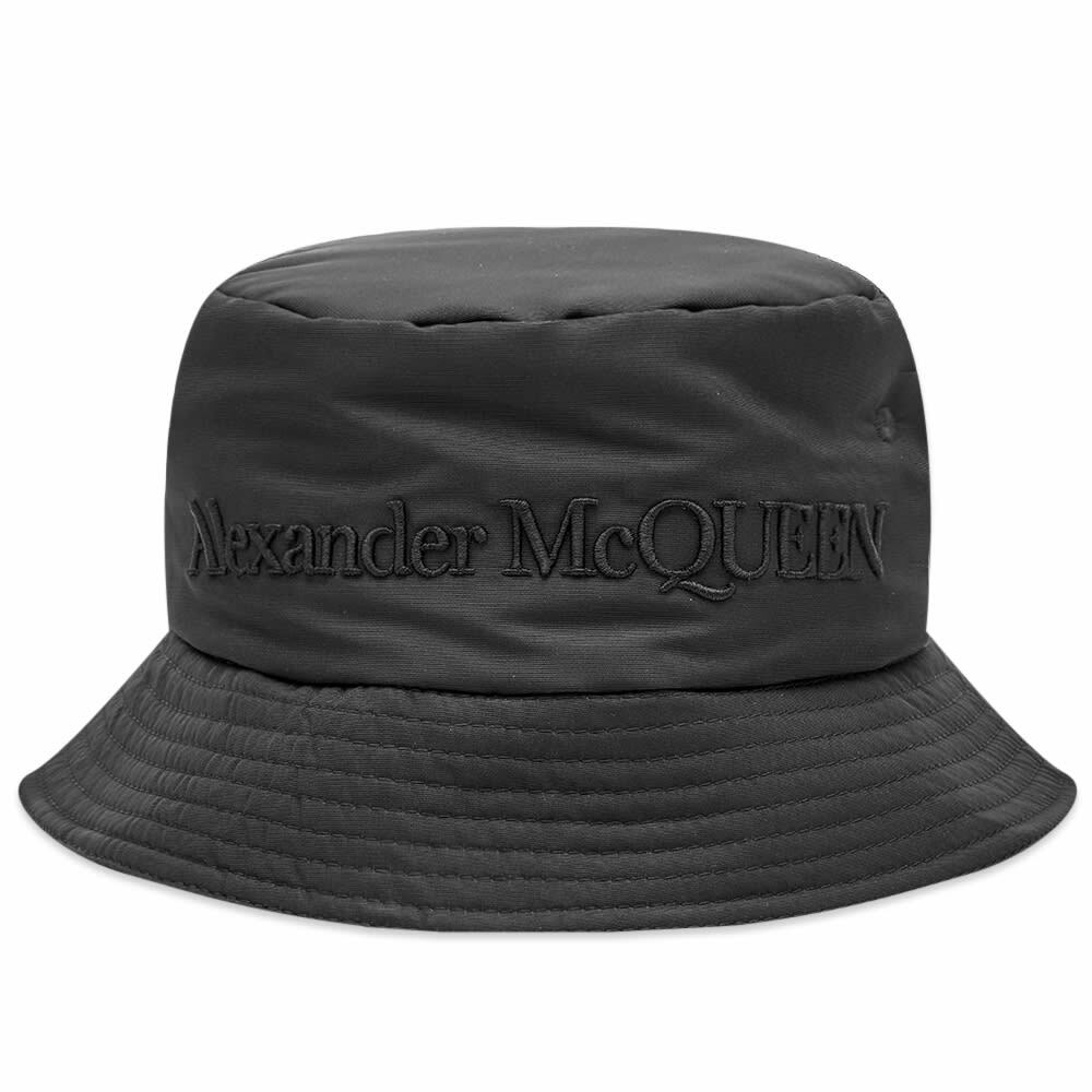 Alexander McQueen Women's Padded Bucket Hat in Black Alexander McQueen