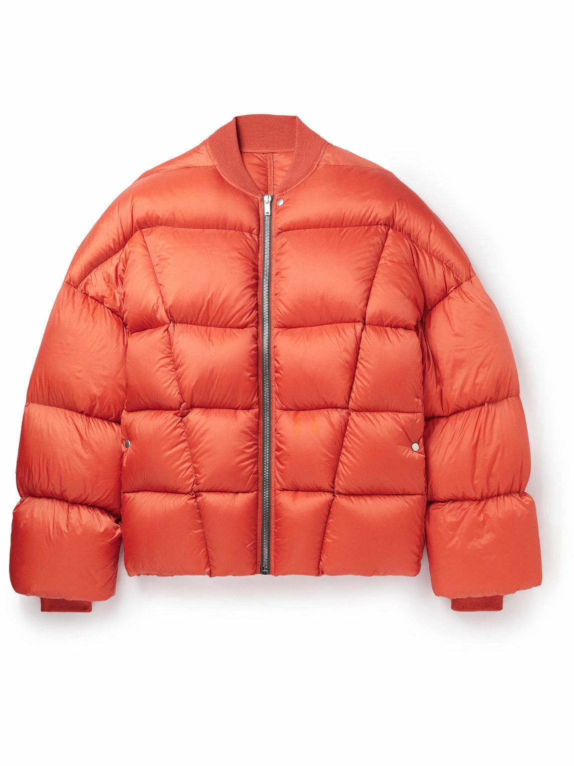 Photo: Rick Owens - Quilted Shell Down Jacket - Orange