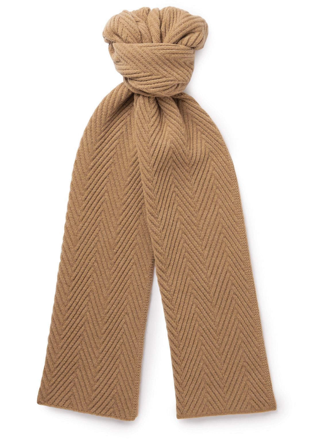 Mr P. Herringbone Merino Wool Scarf Mr P.