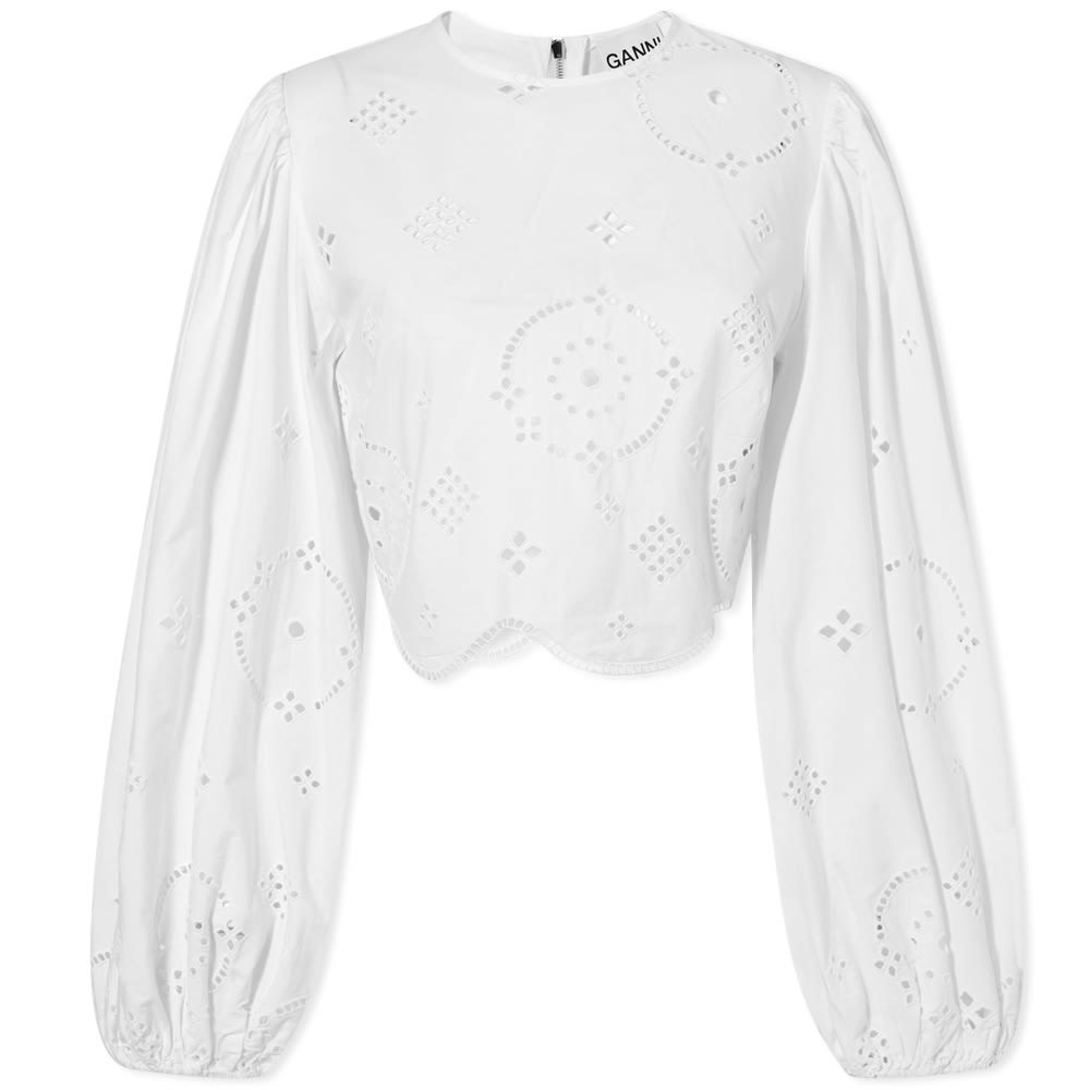 GANNI Broderie Anglaise Blouse GANNI