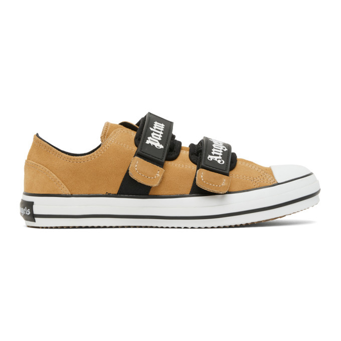 Palm Angels Beige Vulcanized Sneakers 