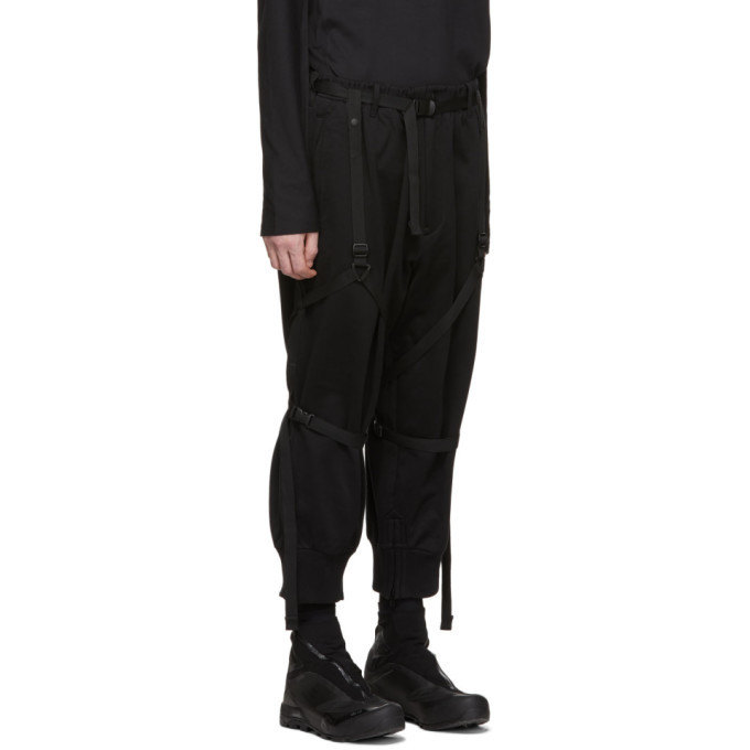 Black Parachute Cropped Lounge Pants 