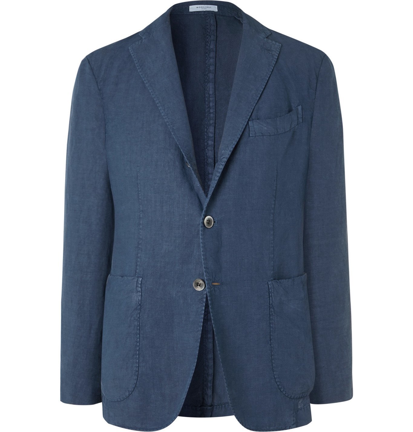 Boglioli - Unstructured Linen Suit Jacket - Blue Boglioli