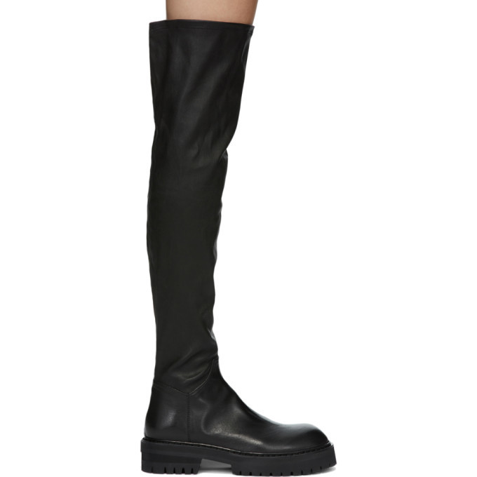 ann demeulemeester over the knee boots