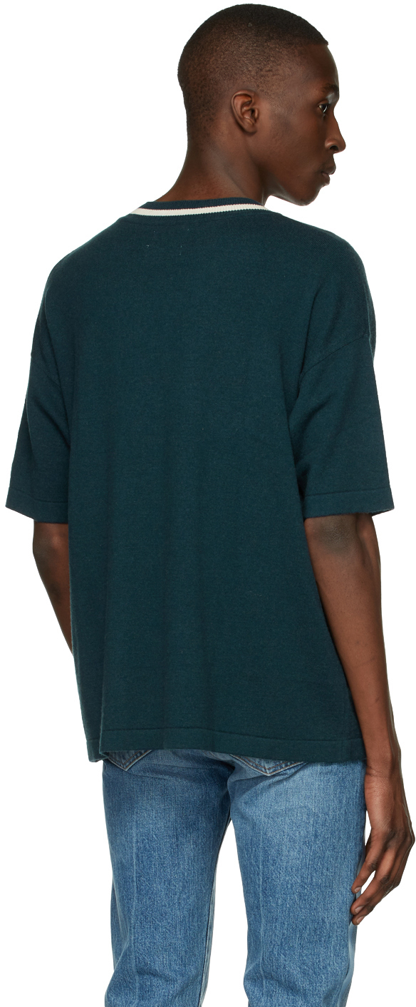 Rhude Green Knit Mock T-Shirt Rhude