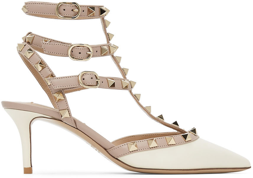 Valentino Garavani Pink Rockstud Cage Heels Valentino Garavani