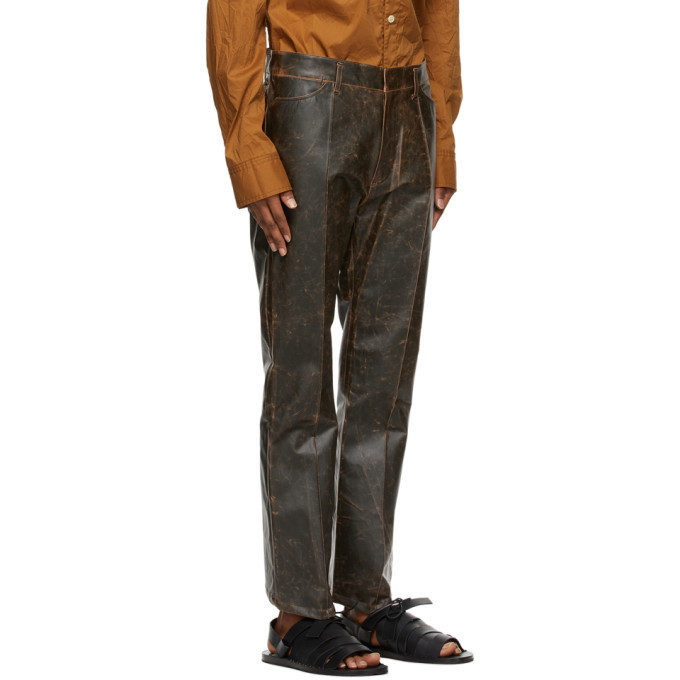 BED J.W. FORD Brown Chameleon Coating Trousers BED J.W. FORD