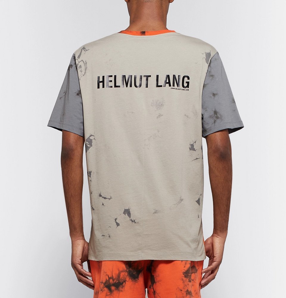 Helmut Lang - Printed Tie-Dyed Cotton-Jersey T-shirt - Men - Orange Helmut  Lang