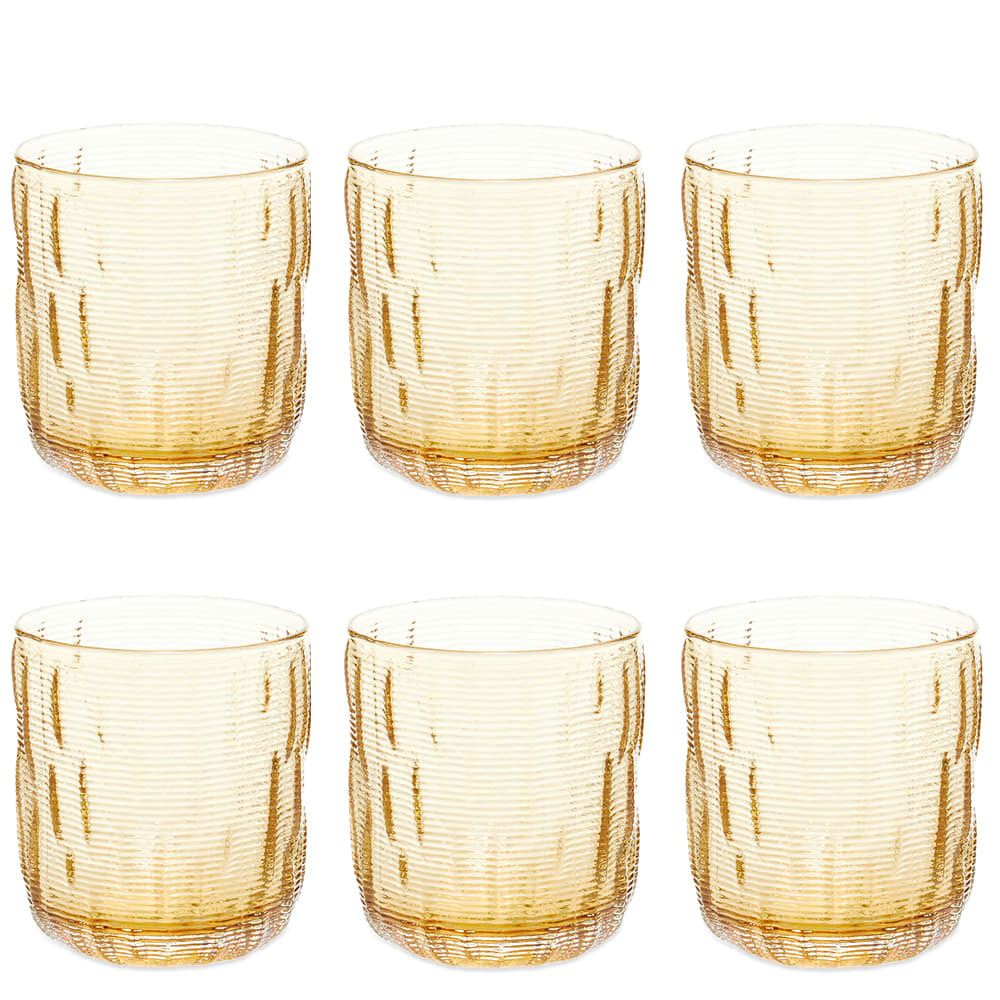 Soho Home Mara Tumbler Glasses Set Of Six In Amber Soho Home 5835