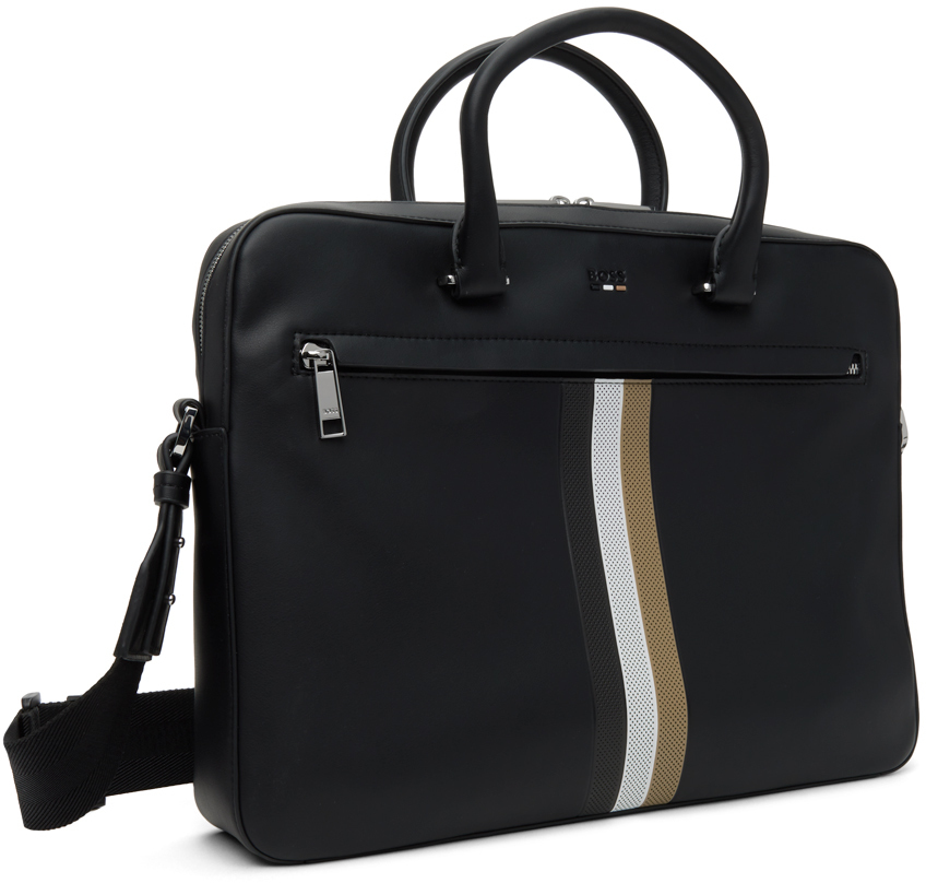 BOSS Black Signature Stripe FauxLeather Briefcase BOSS