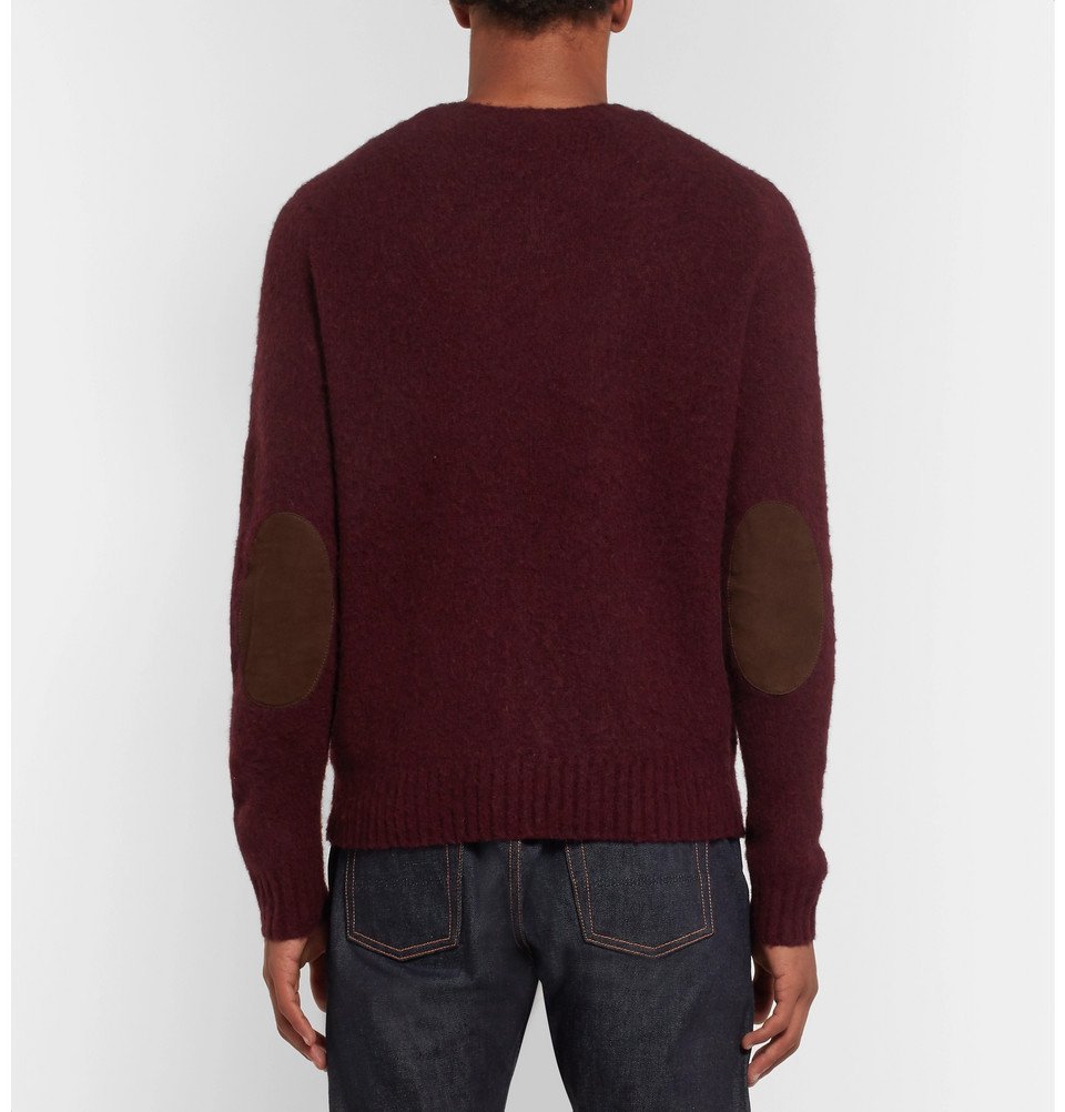 Polo Ralph Lauren Suede ElbowPatch Wool and CashmereBlend Sweater