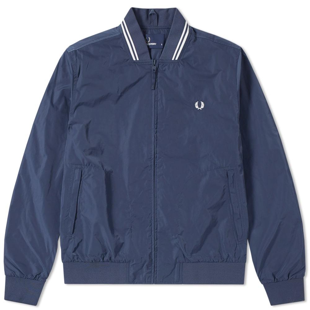 Fred Perry Twin Tipped Bomber Jacket Blue Fred Perry
