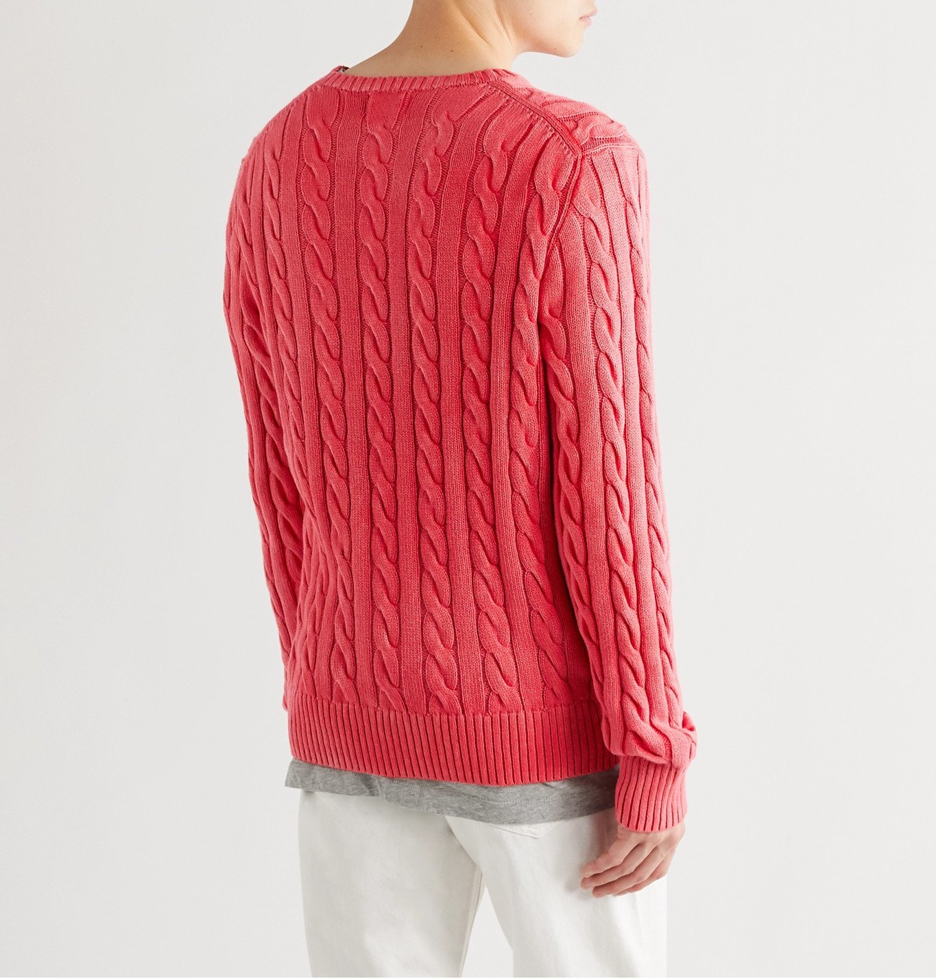 Polo Ralph Lauren - Cable-Knit Cotton Sweater - Red Polo Ralph Lauren