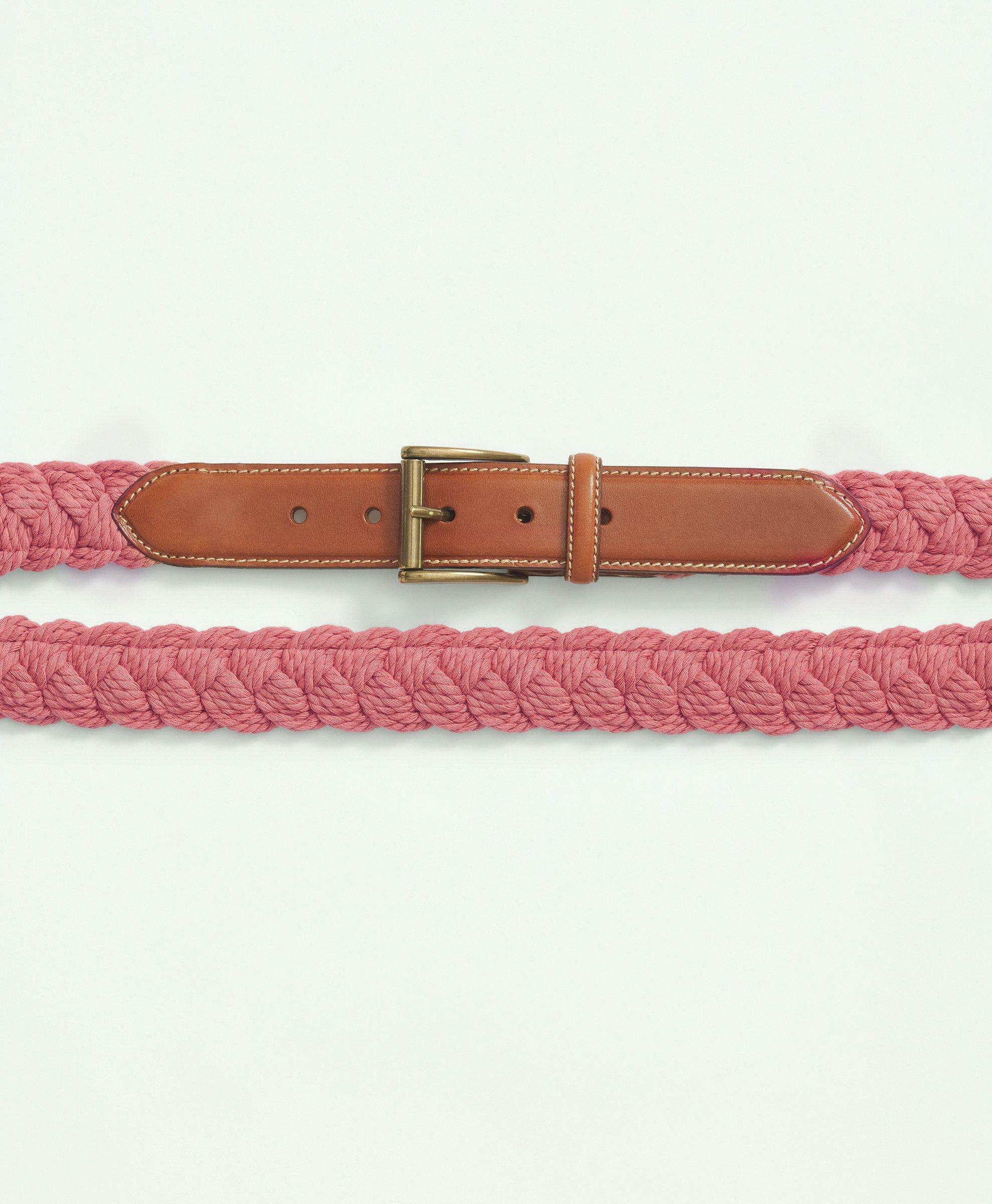 Brooks Brothers Men's Braided Cotton Belt | Red