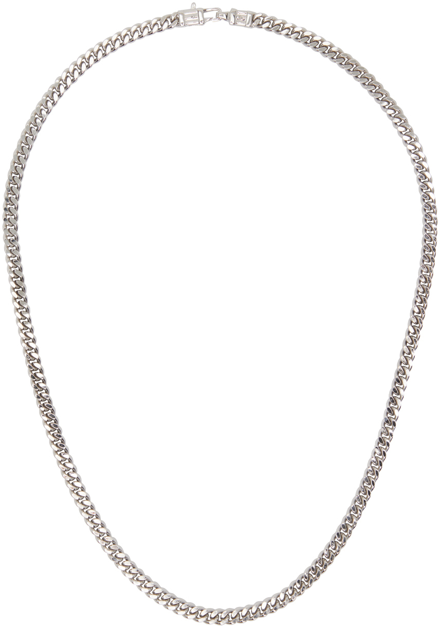 Tom Wood Silver Curb Chain L Necklace Tom Wood