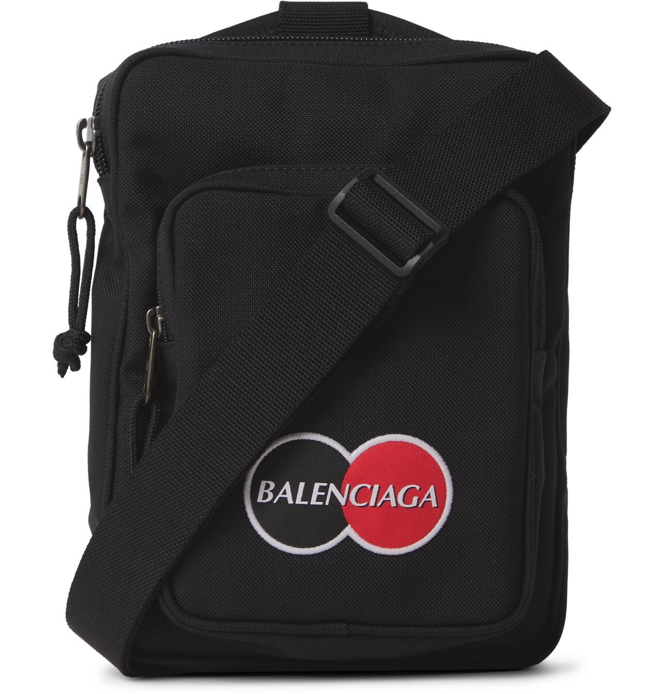 Balenciaga - Logo-Appliquéd Canvas Messenger Bag - Black Balenciaga