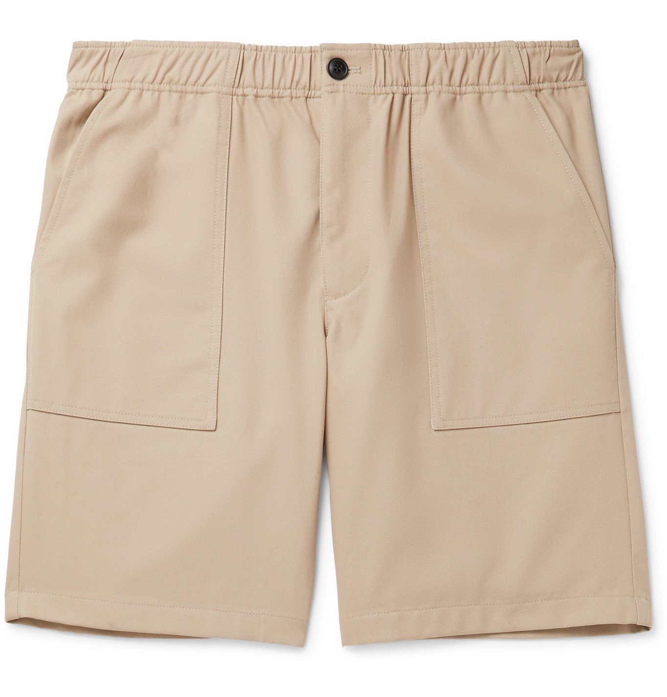 AMI - Wide-Leg Cotton-Twill Bermuda Shorts - Neutrals AMI