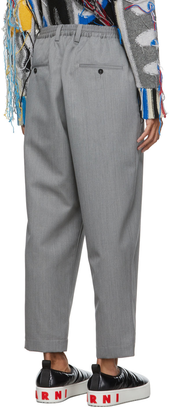 Marni Wool Yarn Dyed Trousers Marni