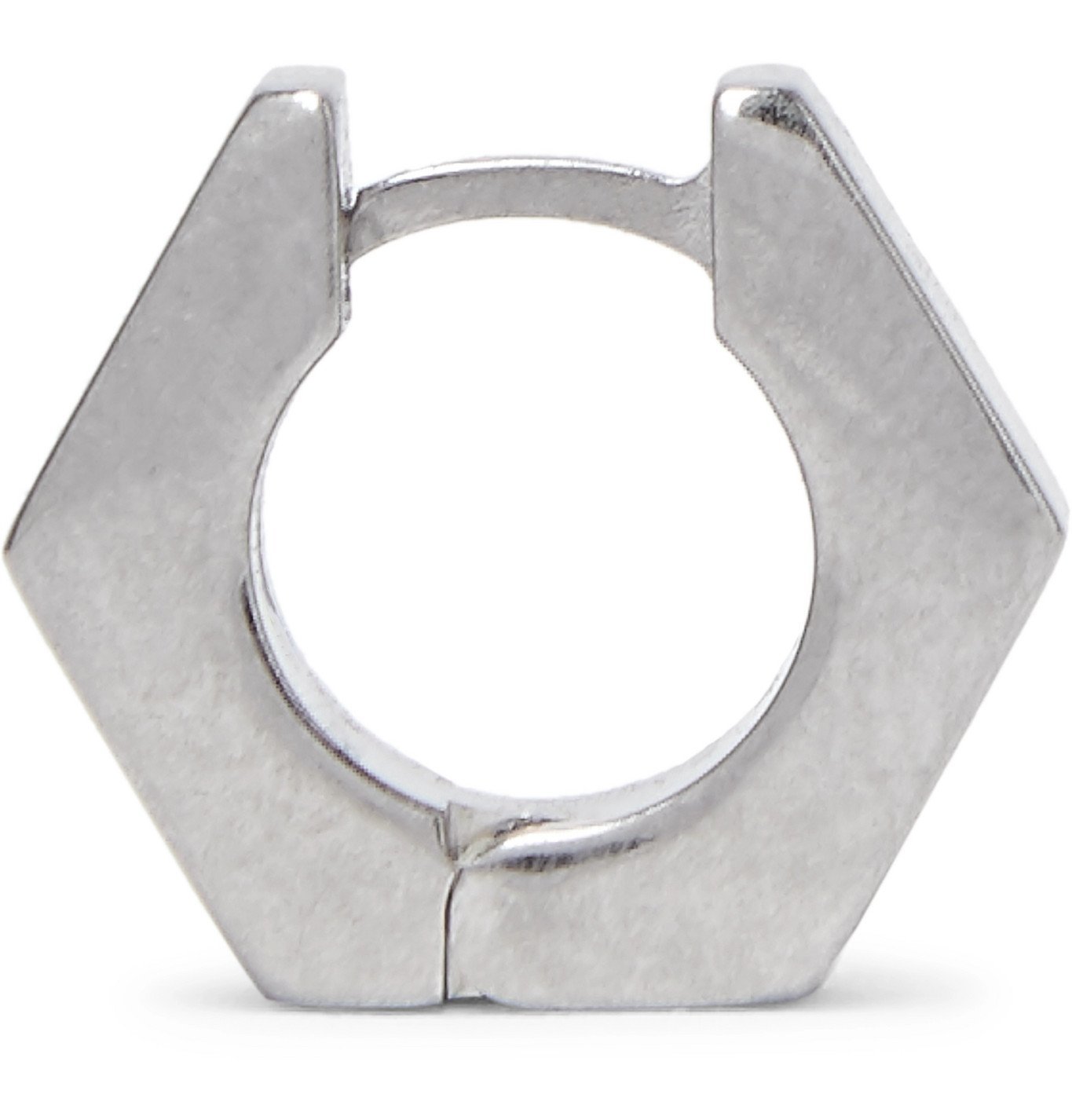 OffWhite Hex Nut SilverTone Earring Silver OffWhite