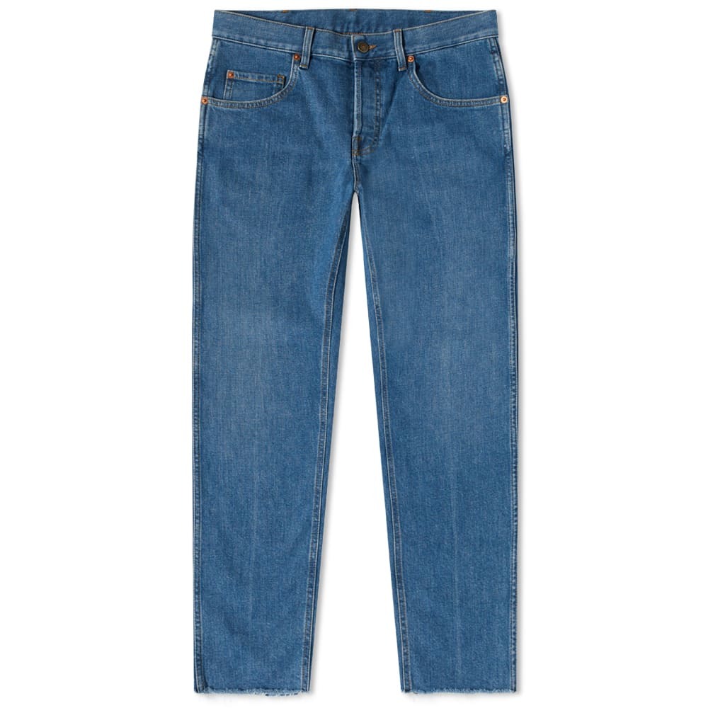 Gucci Stone Washed Stretch Denim Jeans Gucci