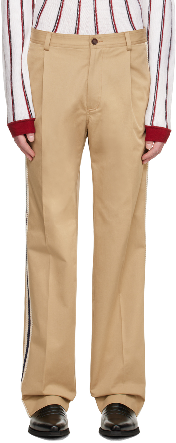 Wales Bonner SSENSE Exclusive Beige Harmonic Trousers Wales Bonner