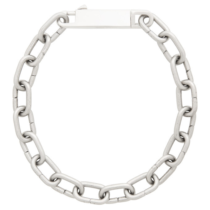 Rick Owens Silver Easy Choker Necklace Rick Owens