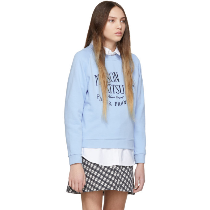 Maison Kitsune Blue Palais Royal Logo Sweatshirt Maison Kitsune