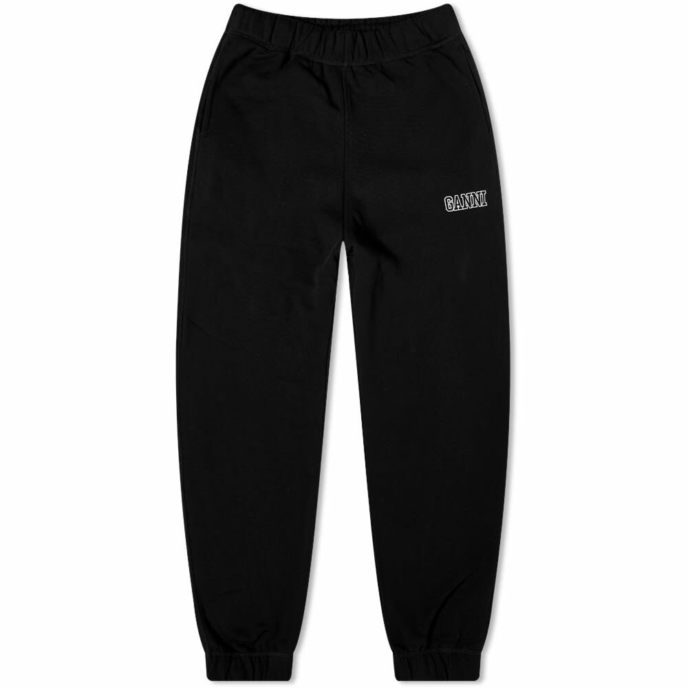 GANNI Women's Cuffed Sweat Pants in Black GANNI