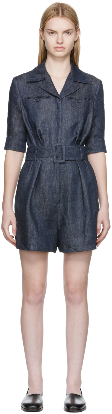 Gabriela Hearst Navy Walker Jumpsuit 