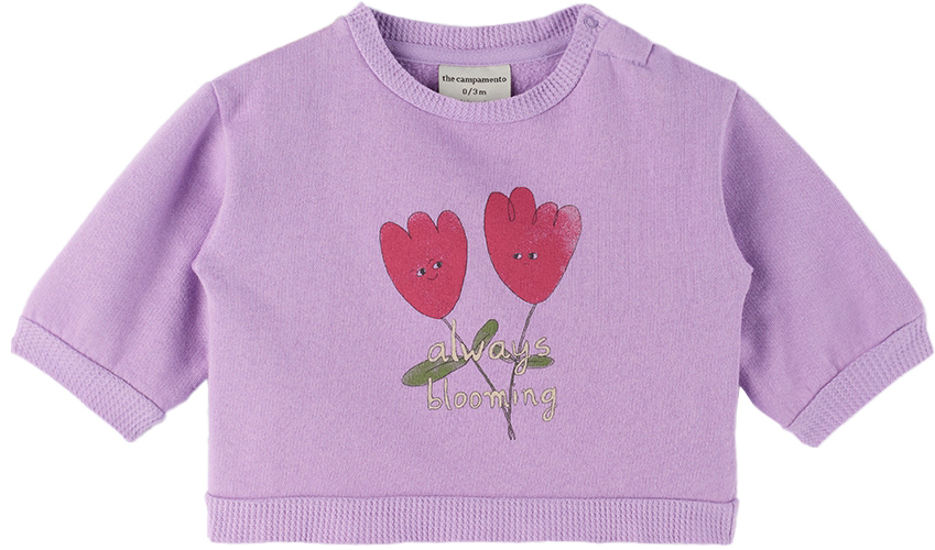 Photo: The Campamento Baby Purple Flowers Sweatshirt