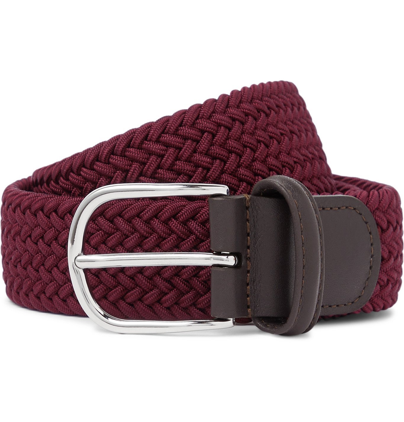 burgundy elastic belt