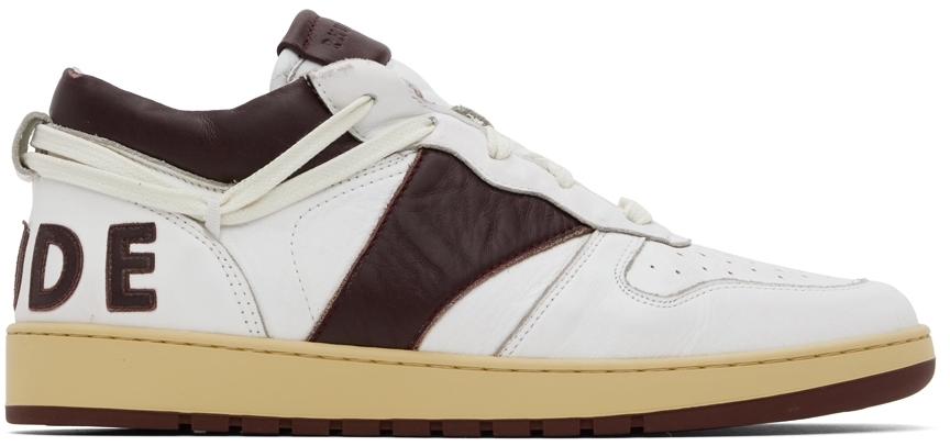 Photo: Rhude White & Brown Rhecess Low Sneakers