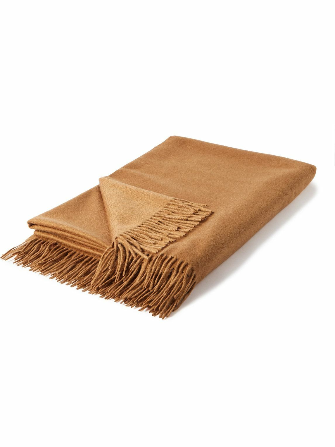 Loro Piana Fringed Embroidered Cashmere Throw Loro Piana