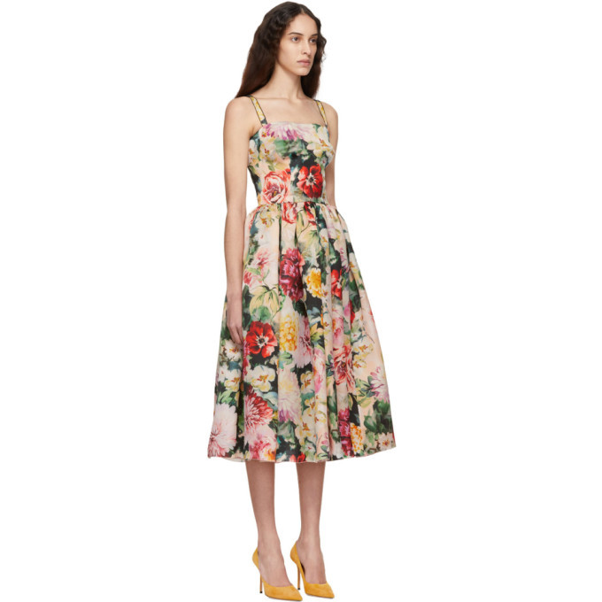 Dolce and Gabbana Pink Silk Floral Dress Dolce & Gabbana