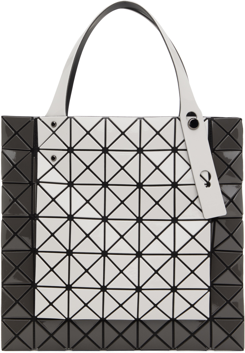 Bao Bao Issey Miyake Gray Prism Kangaroo Tote Bao Bao Issey Miyake