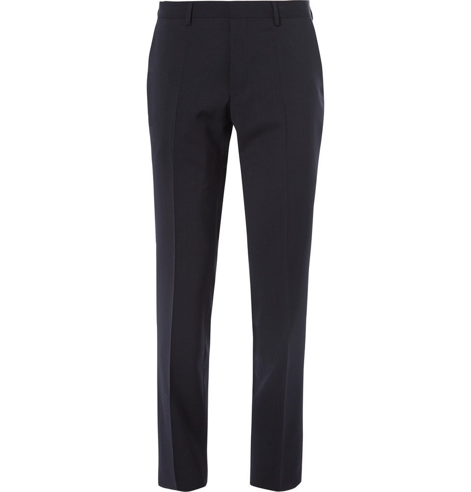 Hugo Boss Navy Genesis SlimFit Wool and CashmereBlend Suit Trousers