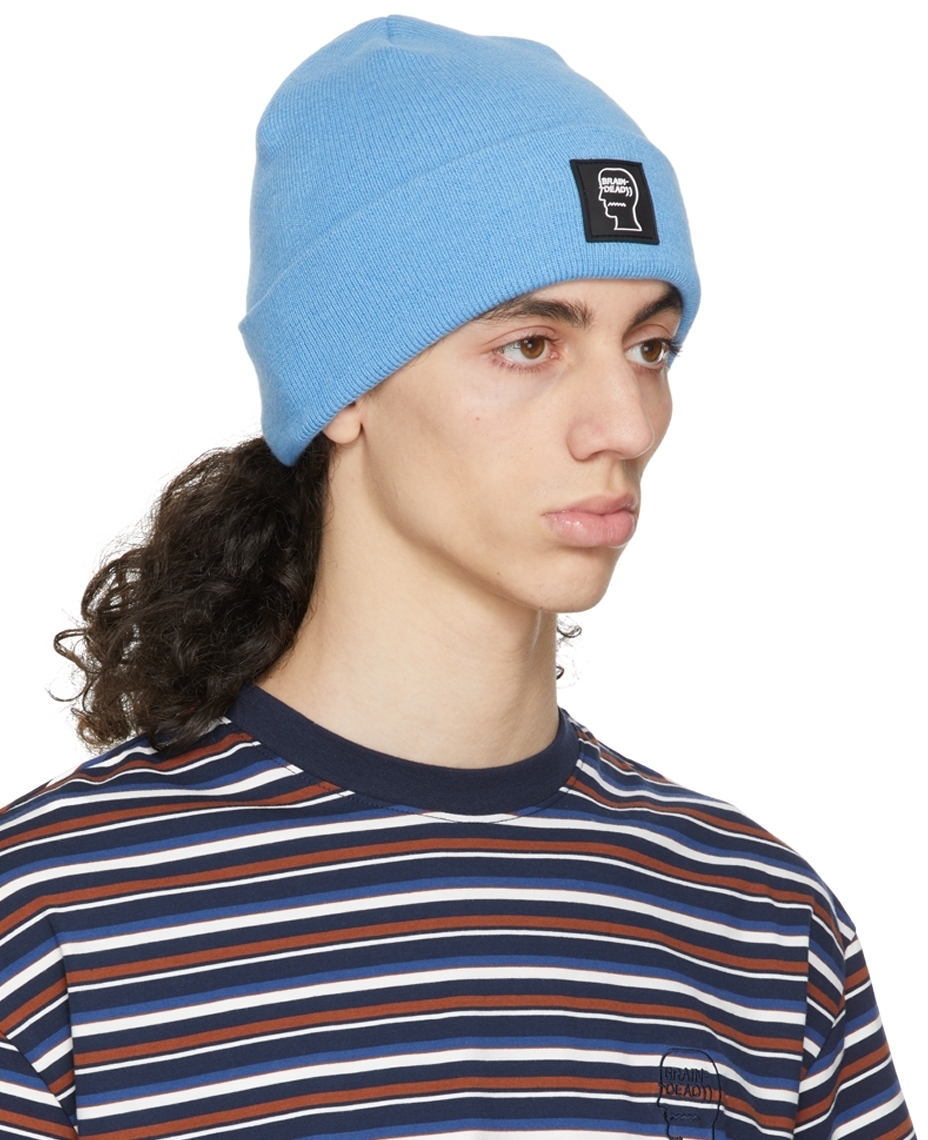 Brain Dead Blue Logo Head Beanie Brain Dead