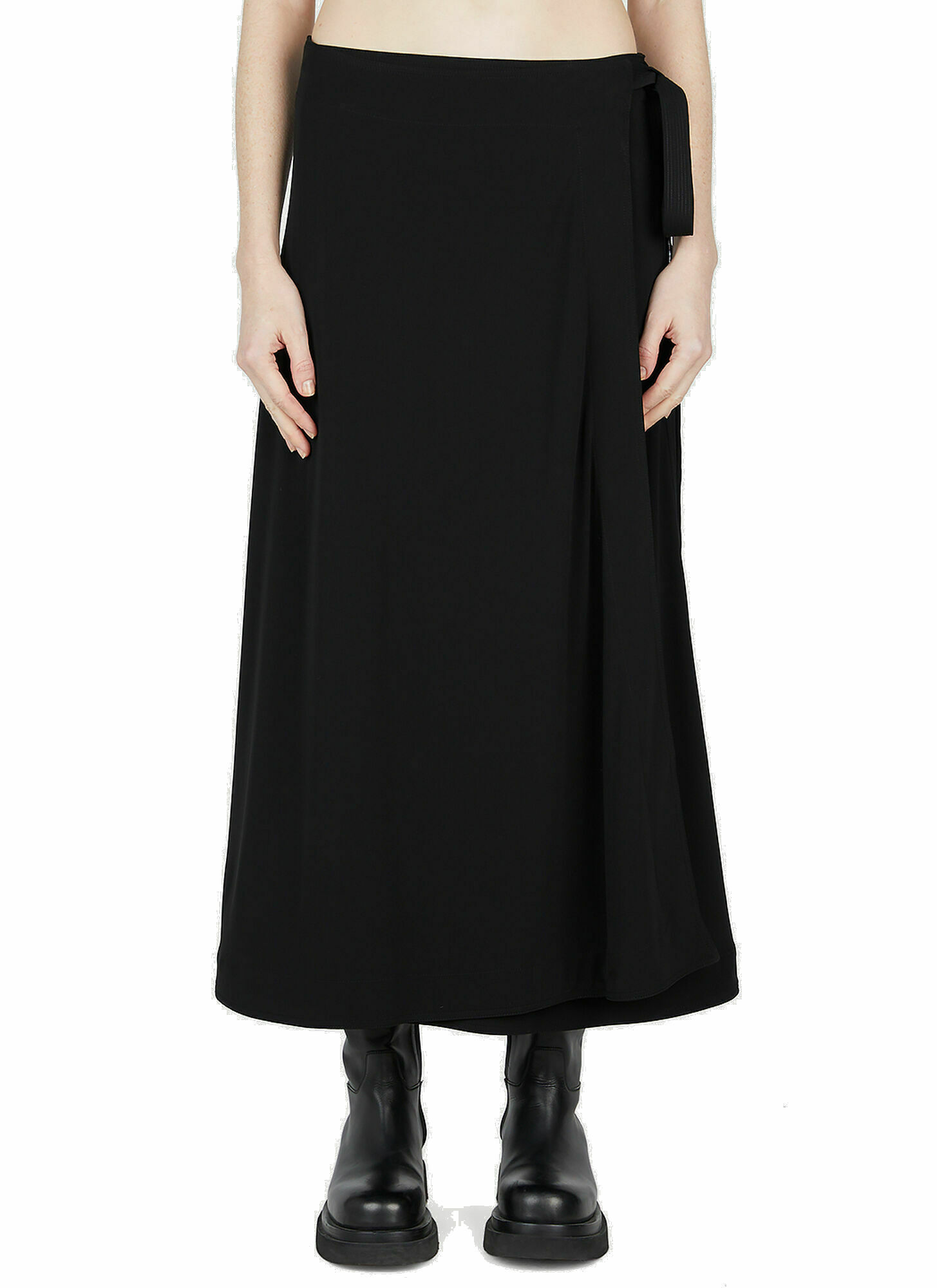 Photo: TOTEME - Tie Waist Skirt in Black