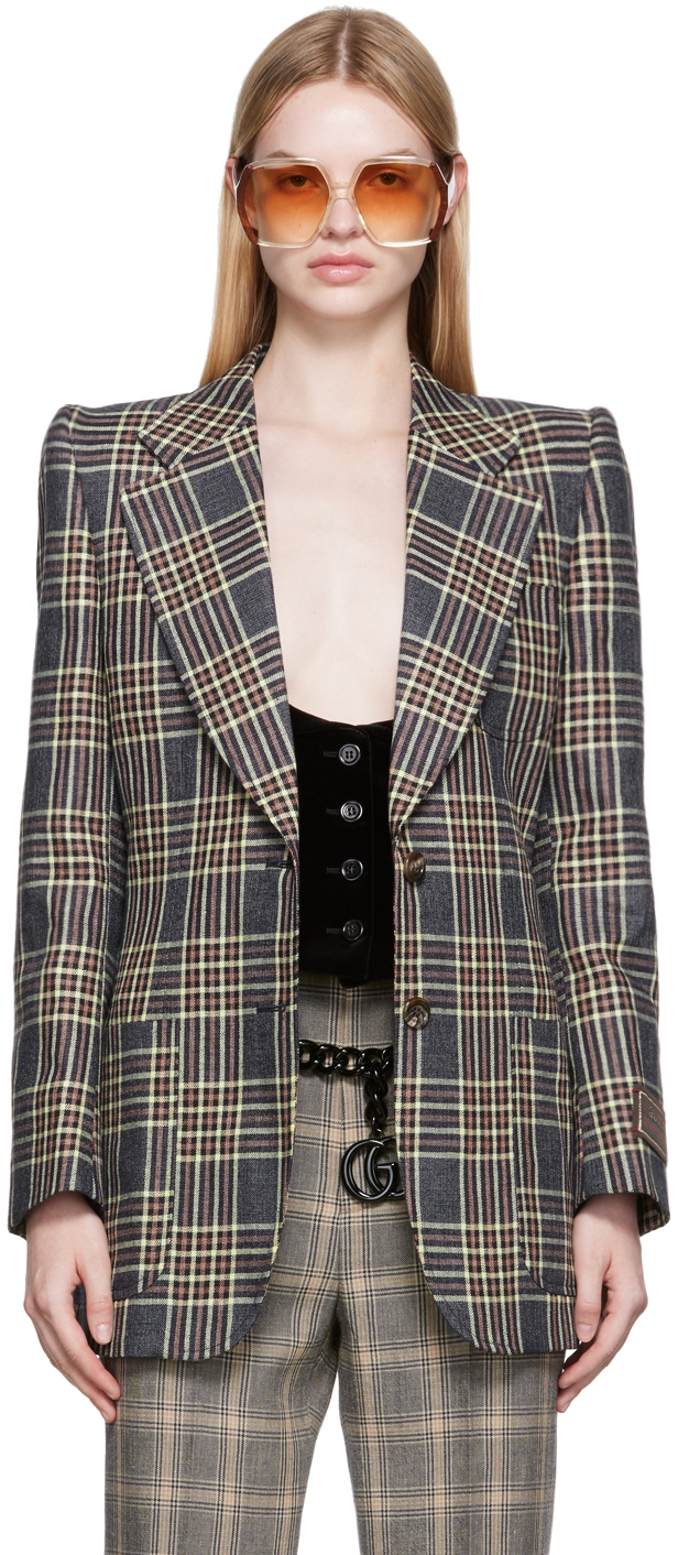 Gucci Blue Check Jacket Gucci